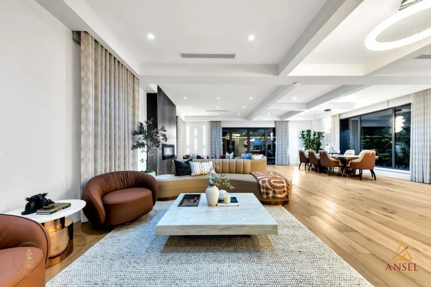 Coordinated living and dining furniture in an Australian whole-home project